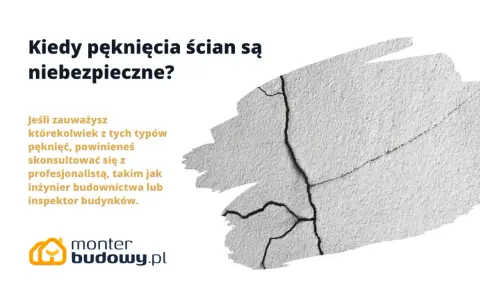 Pionowe pęknięcia ścian nośnych mogą być sygnałem ostrzegawczym. Warto skonsultować się z fachowcem.