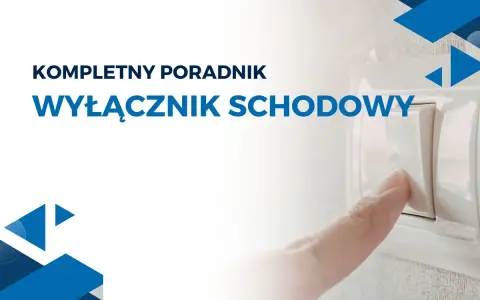 Kompletny poradnik: wyłącznik schodowy schemat. Palec naciska biały włącznik schodowy, symbolizując łatwość obsługi i zrozumienia instalacji elektrycznej.