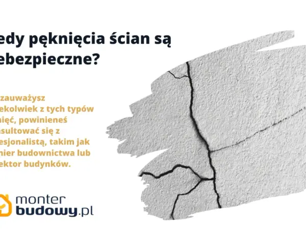 Pionowe pęknięcia ścian nośnych mogą być sygnałem ostrzegawczym. Warto skonsultować się z fachowcem.